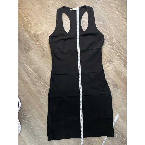 Diane Von Furstenburg Black Racerback Fitted Mini Dress Sz 10 - Picture 9 of 11